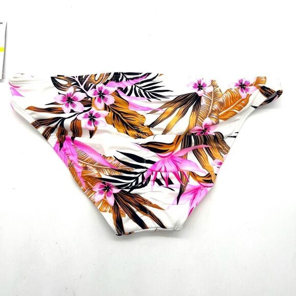 Salt + Cove Women's Tropic Time Printed Cinch-Back Bikini Bottoms Size Medium - Picture 9 of 16